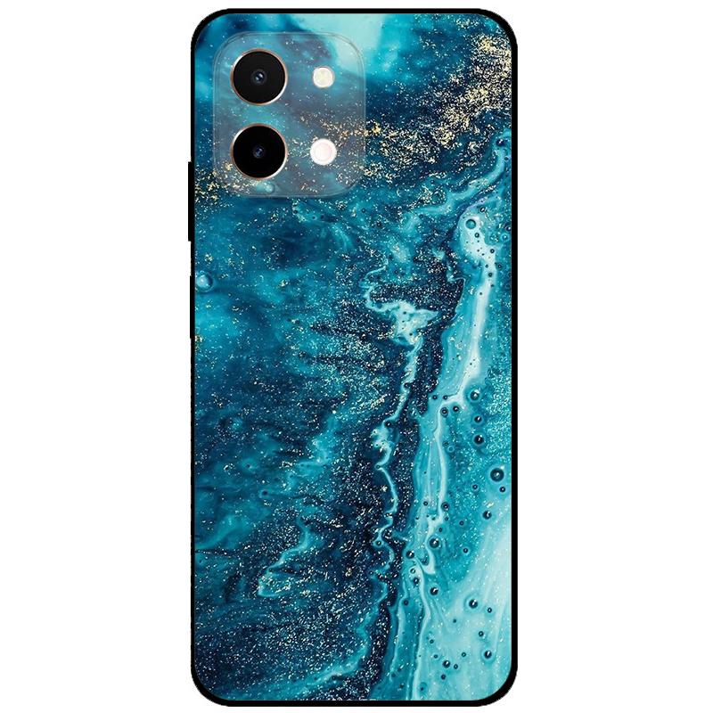 For Vivo Y28 4G Case 6.68'' Black TPU Silicon Cartoon Protection Cover for VivoY28 Y 28 4G Shockproof Capa Wolf Animals Soft Bag