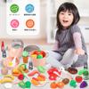 Cute Stone Pretend Play Kitchen Educational Pretend Play Set with Realistic Cutting Pretend Kids Birthday Gift Set, Toy, Toy, 44-Piece Set,