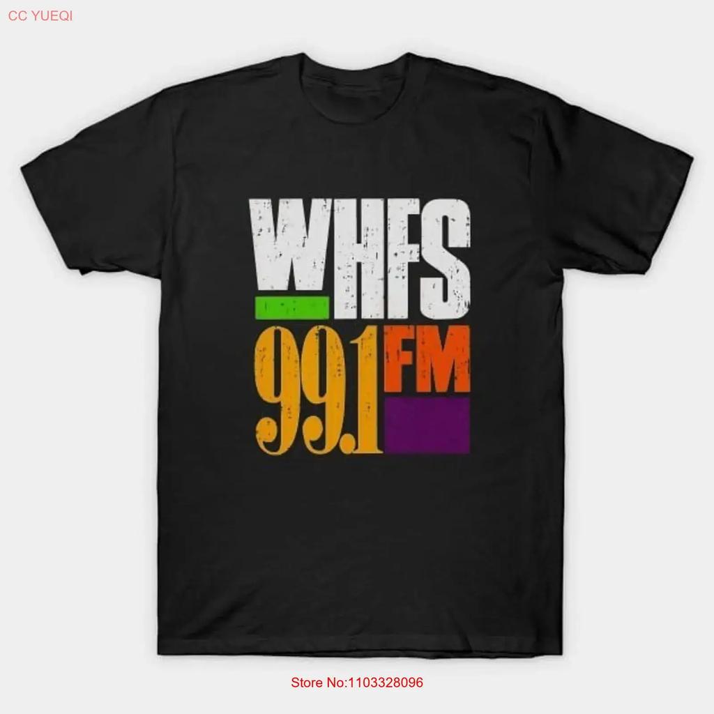 Retro Vintage 99 1 Fm WHFS Radio Station T Shirt All Size S to 4XL vintage Washed Soft Stretched graphic fashion Breathable