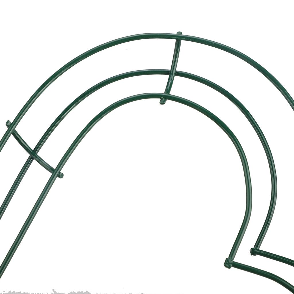 Heart Shaped Wire Wreath Frame Wall Hanging Green Wire Ring For Valentines Day Wedding Home Decor