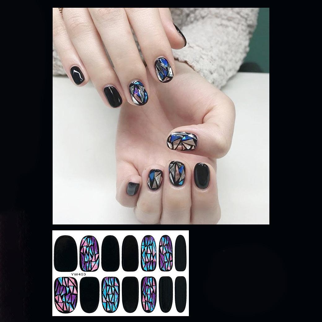 

14 шт./лист, пресс для ногтей, зеркальная наклейка для ногтей Aurora, готовый маникюр, быстрый Nial 07