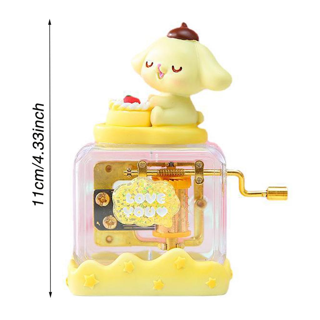 Heidi Rabbit Music Box With Big Ears Hand-Cranked Desktop Ornament Compatible With Home Decor