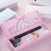 High Quality Plastic Pencil Case Portable Large Capacity Stationery Case Pen Box Elementary Students
