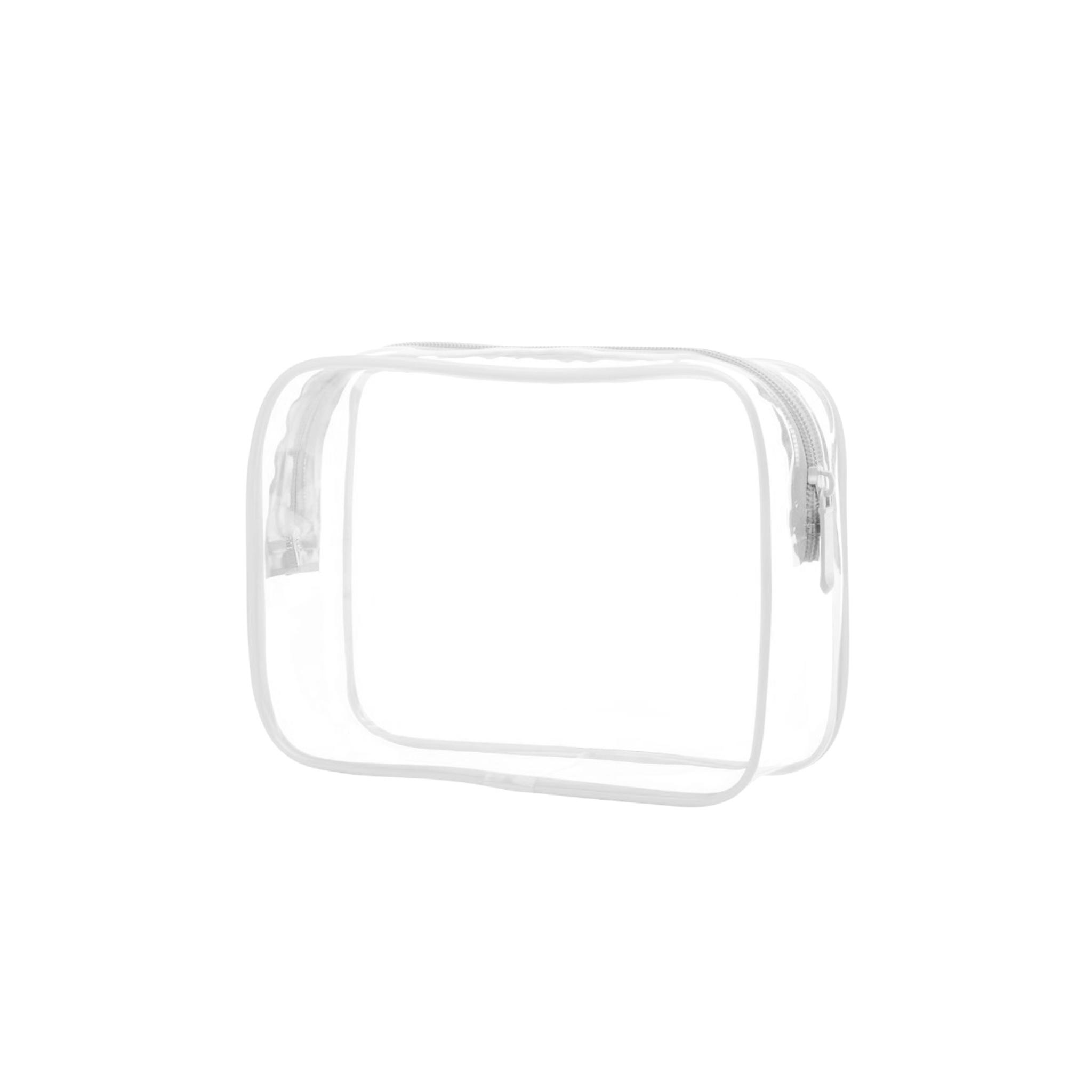 Low MOQ Women Clear Pvc Cosmetic Storage Bag with Zip Accept Customized Logo Fashion PVC Zipper Travel Bag белый