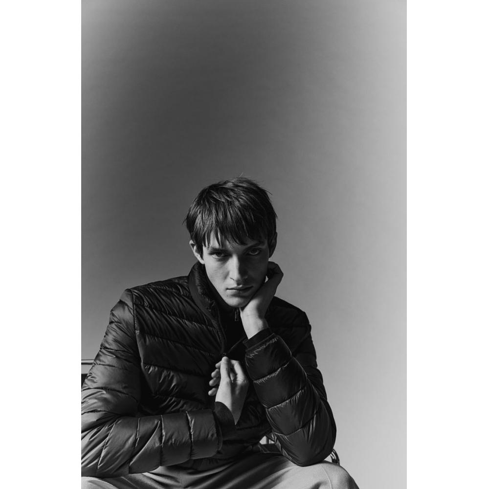 H M ligHtweigHt Puff Jacket sliM Fit Navy Blue