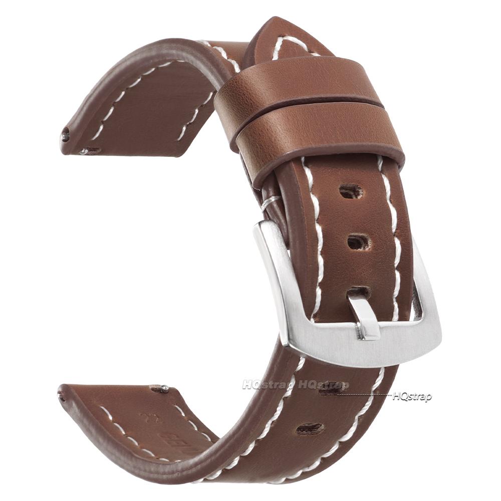 Leather Watch Band for Seiko Quick Release Sport Vintage Strap 18mm 20mm 22mm 24mm Watchband Army Sport Bracelet for Smartwatch