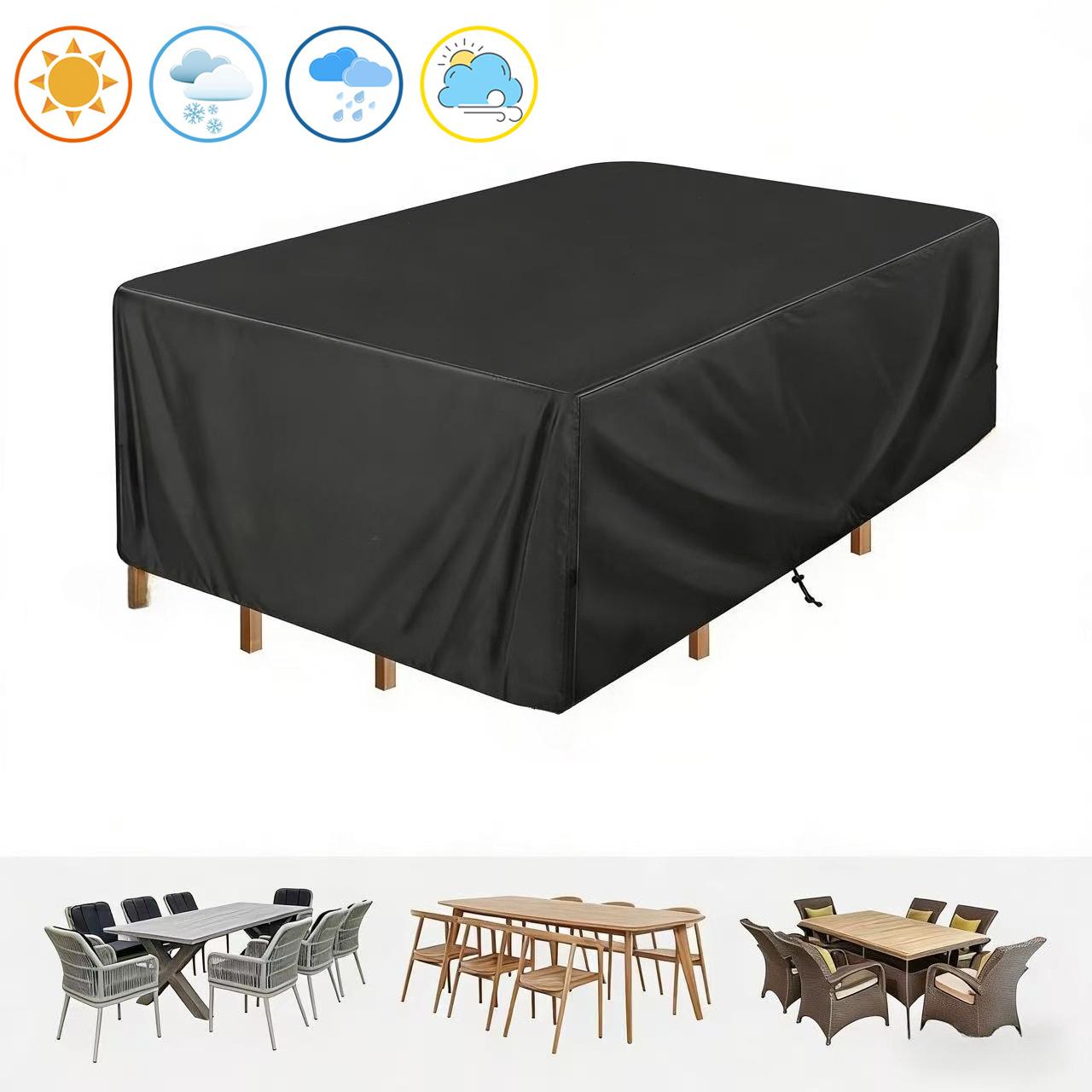 

Patio Garden Table Protective Cover 1 Piece Garden Furniture Cover Windproof UV Summer Cover Multi Size 45x40x25cm чёрный