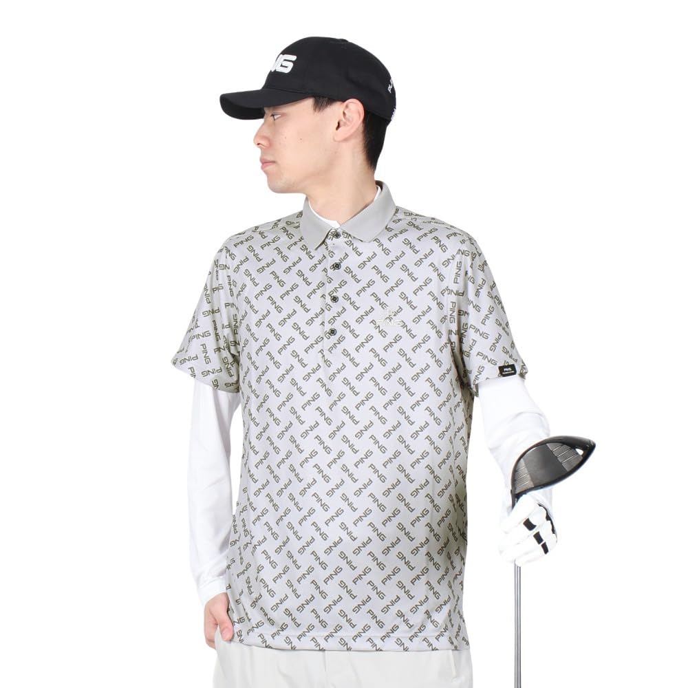 

Ping Apparel Men s Polo Shirt with Inner Lining (Evaporative Cooling, Quick-Drying, UV Protection) / Golf / 621-4160209 020_Gray M