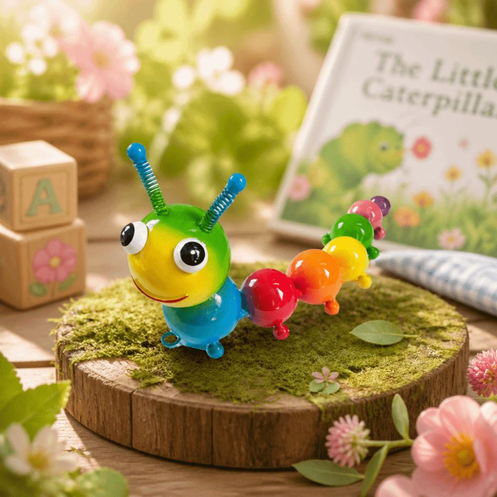 Colorful Mini Insect Model Metal Craft Caterpillar Figurine Home Decor  Bonsai Adornment