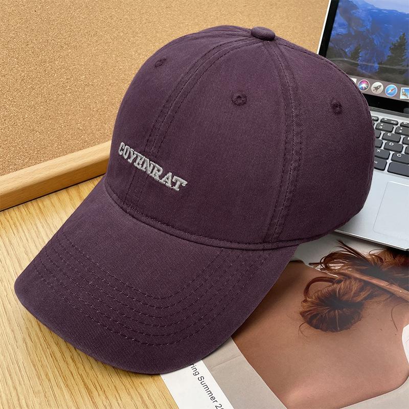 

Big head circumference embroidered letters baseball cap men s and women s trendy brand versatile face small soft top washed cap 55-62cm