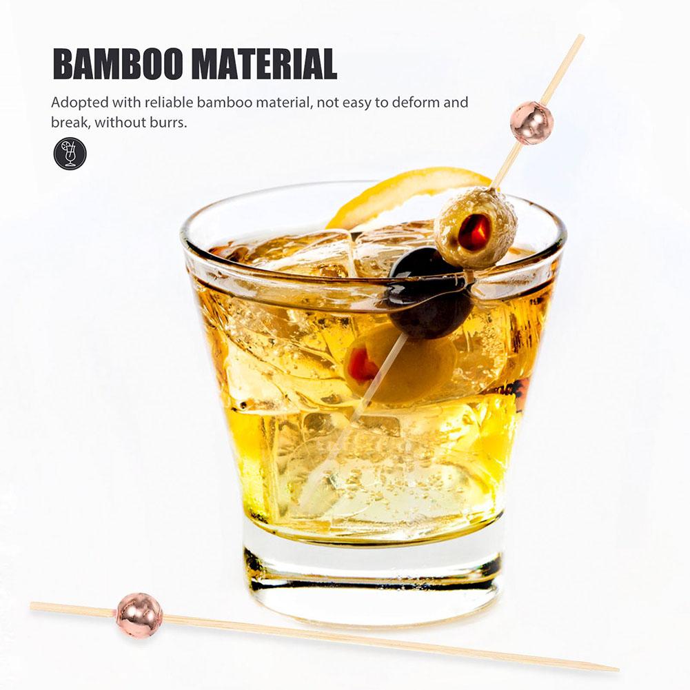 Premium Bamboo Skewers Sturdy Rounded Tips for Fruits Cheese Party Platters Eco Friendly Decorative Cocktail Picks Christma R4K0