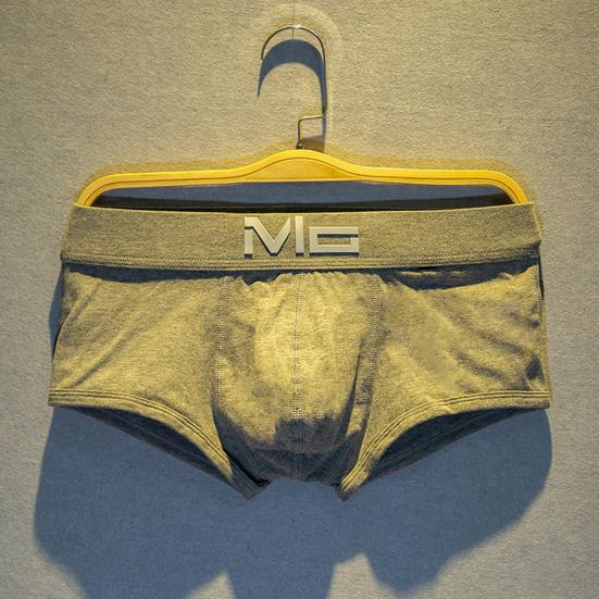 Men Boxer Underwear Low-rise Elastic Waistband Letter Print Shorts Briefs U-convex Breathable Non-Stuffy