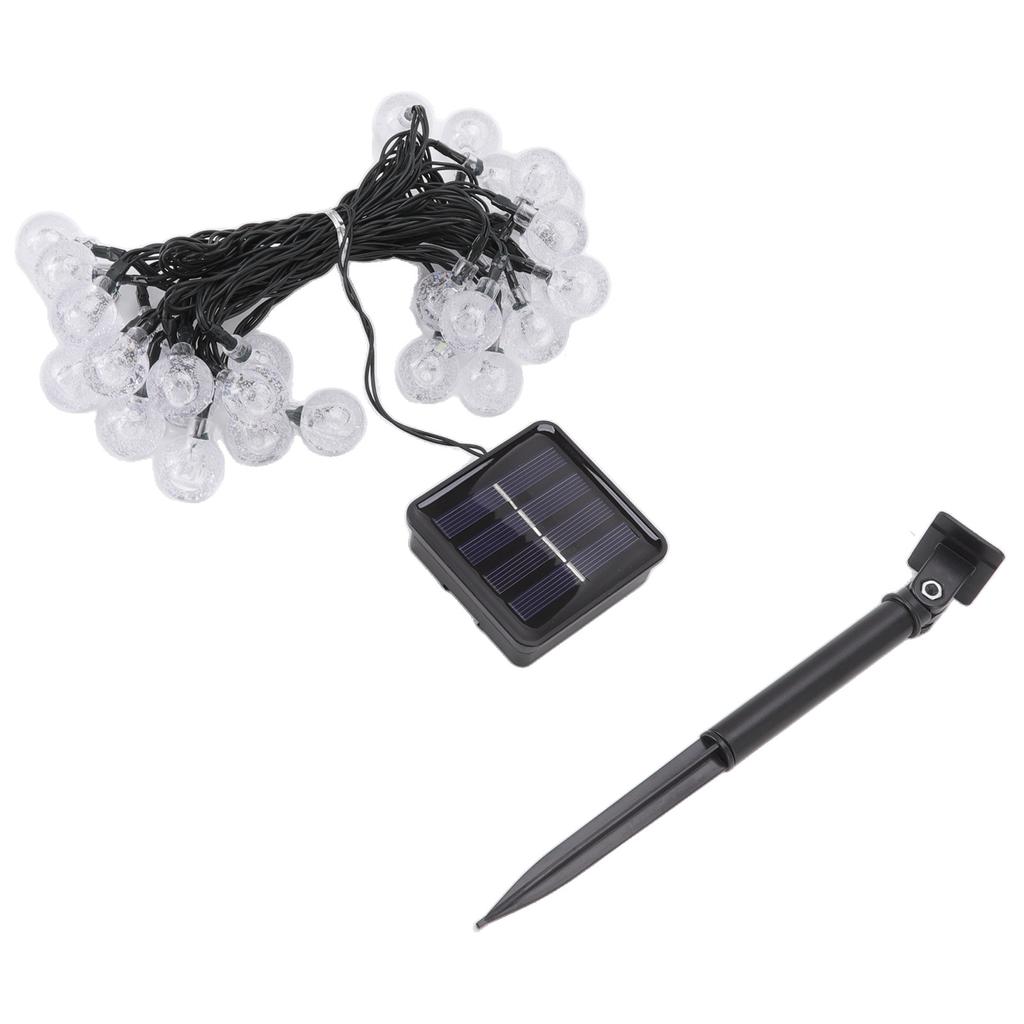 Outdoor Solar String Lights Decorative 8 Modes Waterproof 21.3ft 30 Bulbs LED Solar String Lights for Garden Patio Yard