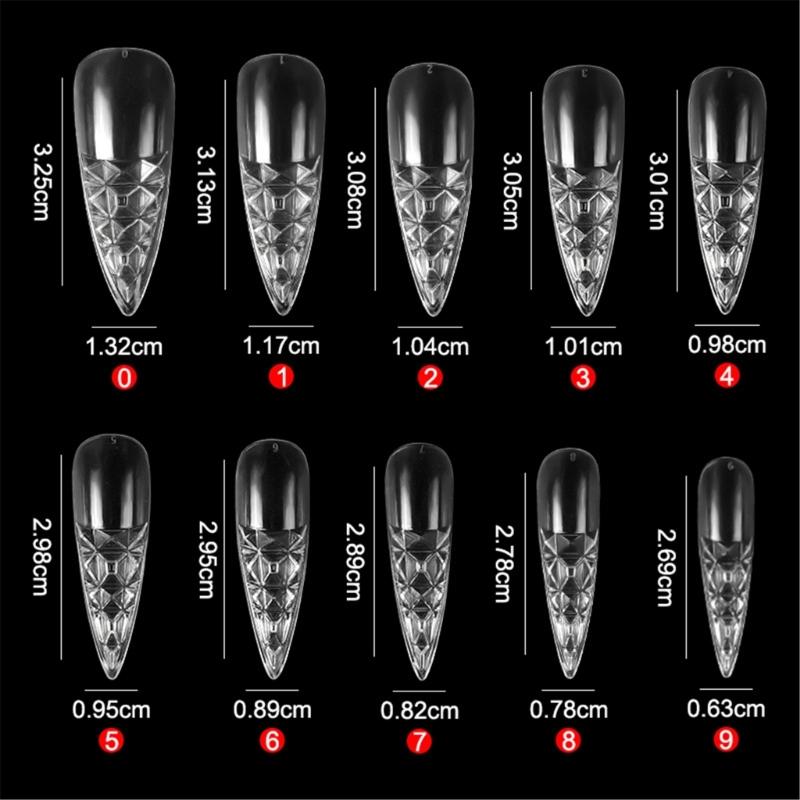 Crystal Square Nails Half Cover Soft False Nails Nail Tips for Nail Extensions 3D Aartificial Nail Tips Easy to Use