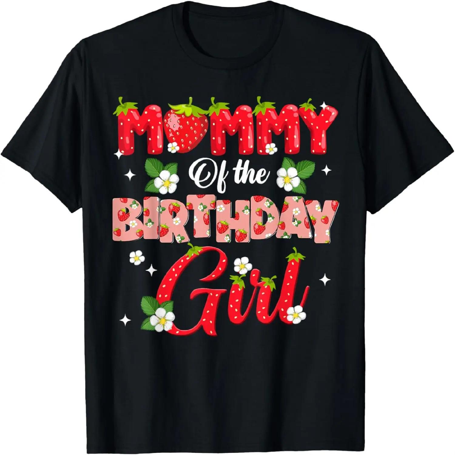 Mom Dad Mommy Birthday Girl Strawberry Berry Sweet One Two T-Shirt XXXXXL разноцветный