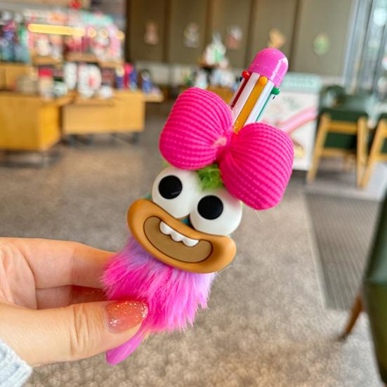 Cartoon Plush Ballpoint Pen Multi-Color Gel Pens for Students Journaling Cute Writing Tool for School Office Students