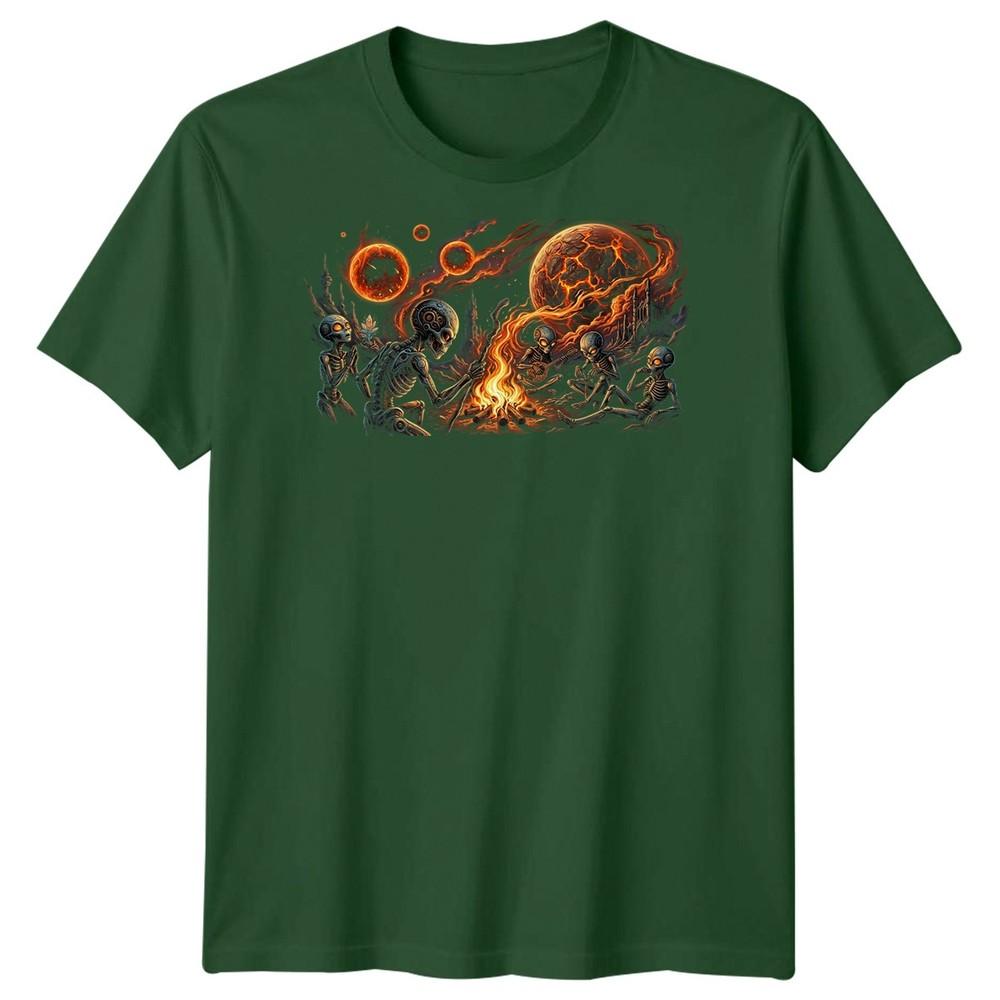 Alien Camping Unisexs T Shirt Ufo Et Adventure Night Area Trip
