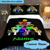 Custom Name Sprun-ki Tree Characters Bedding Set 3pcs, Bedding Set Including 1pc Duvet Cover And 2pcs Pillowcases for Bedroom, Dormitory Gift