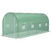 Greenhouse Foil Greenhouse Tomato House with Door, 8 Windows, Foil Tunnel made of Galvanized Steel, PE, Sturdy Greenhouse Plan