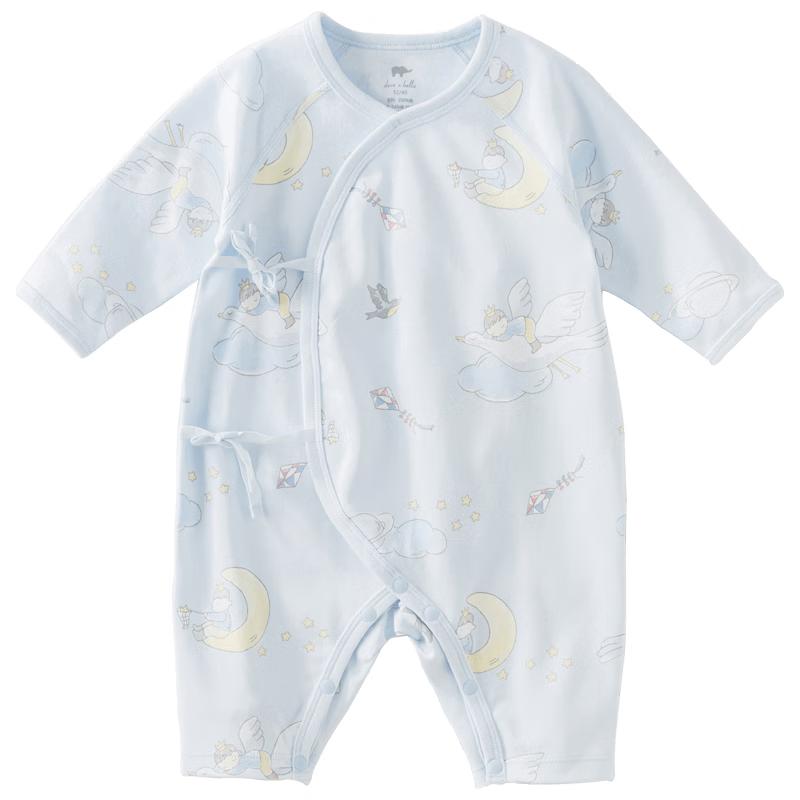 DAVE & BELLA Newborn Unisex Spring/Autumn Cotton Long-Sleeve Romper 66cm