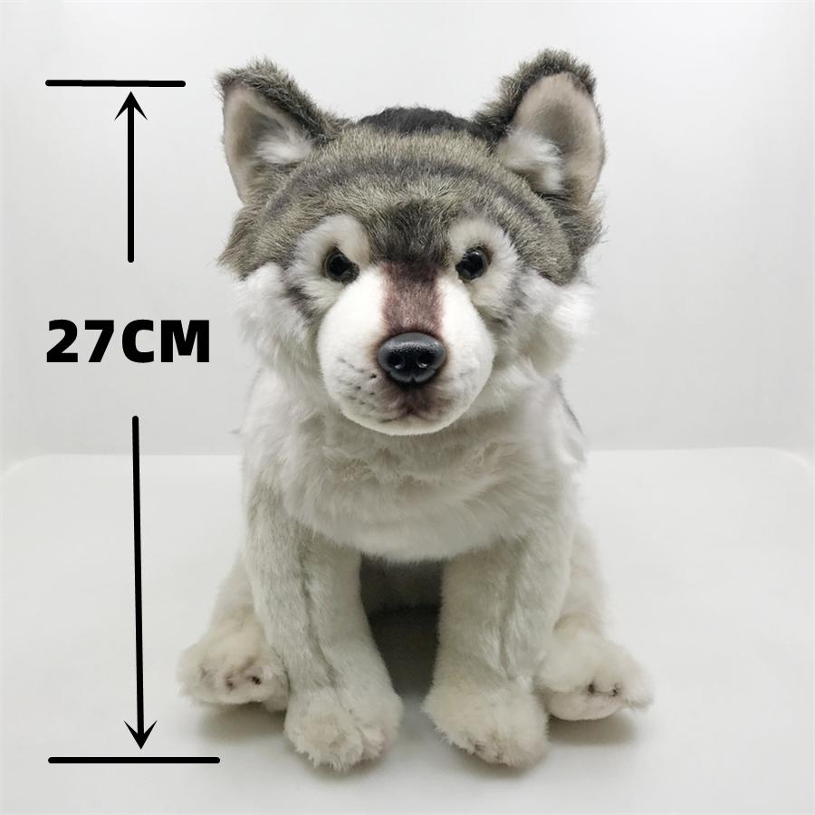Kojote High Fidelity Anime Niedlicher Grauer Wolf Plüschtier Hund Plüschtiere Lebensechte Tiere Simulation Stofftier Kawaii Spielzeug Geschenke Kinder