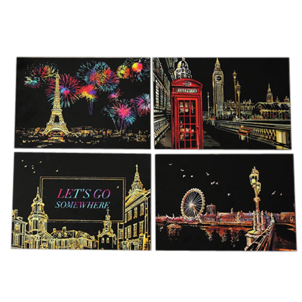 

4 шт. 20x14 см Бумага для рисования с палочкой для рисования Детская игрушка