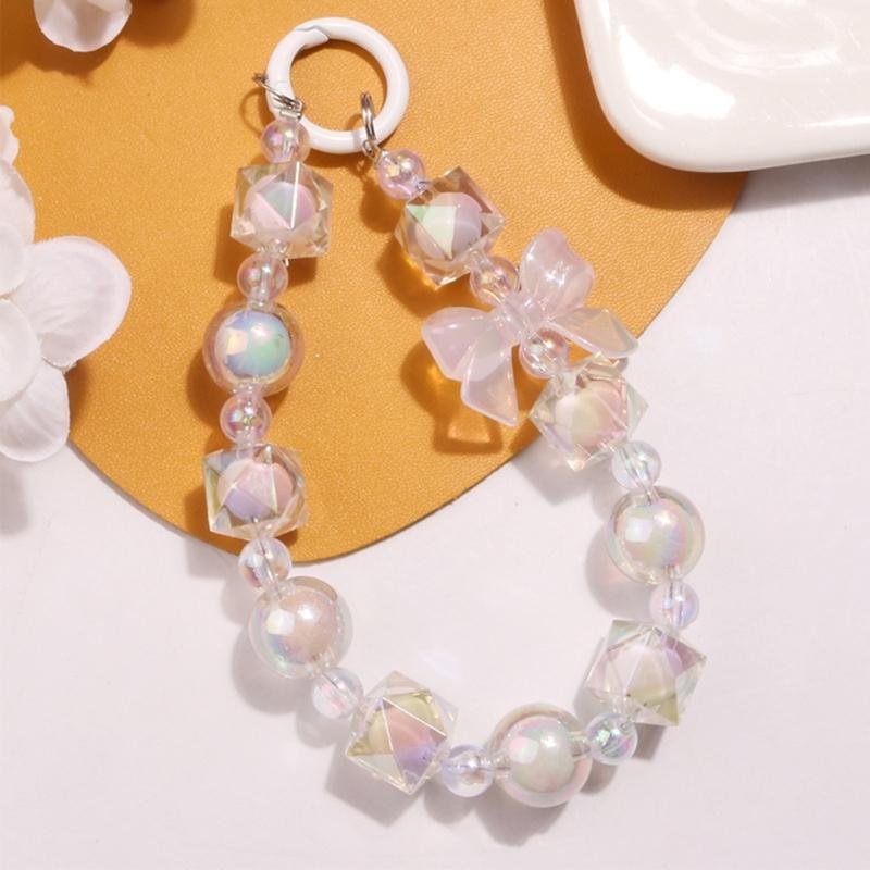 Eye Catching Mobile Phone Chain Acrylic Pendant Cellphone Lanyard For Women Girls Telephone Strap Jewelry Drop-resistant