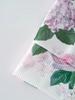 Printed Design Casual Style Pink Roses And Green Leaves Hooded Jacket