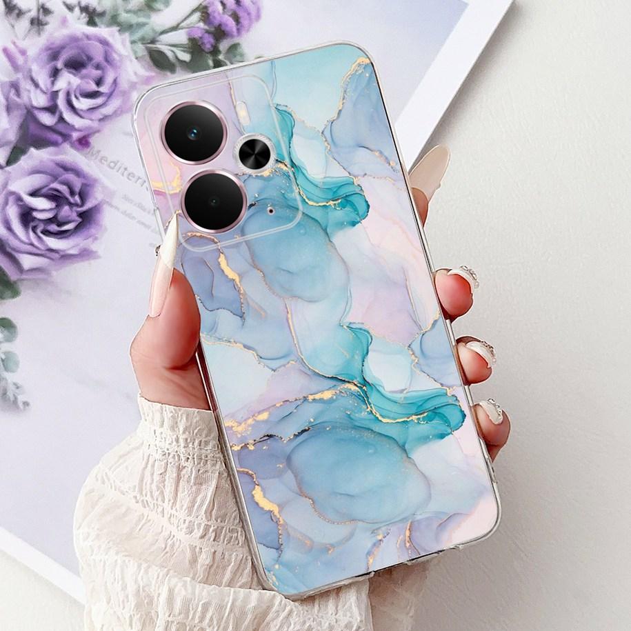For Realme 14 5G Case Realme 14T Cover RMX5078 RMX5075 Shockproof Silicone Soft TPU Flower Bumper For Realme14 14 T Phone Shells