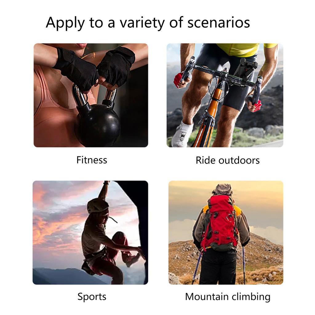 Half Finger Cycling Gloves Mounting Bike No-Slip Shock Absorbent Palms Grip Wicking Lightweight Nylon Compression Gloves
