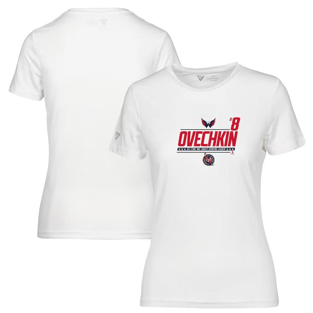 

Alexander Ovechkin Washington Capitals Levelwear AllTime Leading Goal Scorer Milestone Name Number Maddox TShirt Casual Soft S