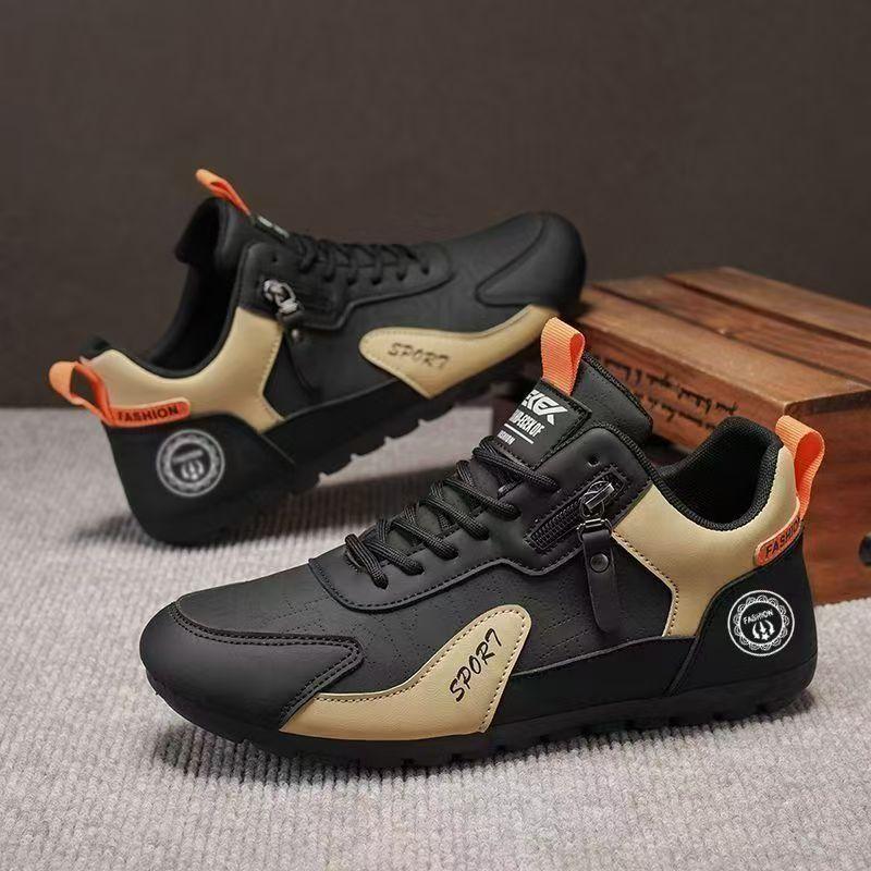 

Winter leather beanie shoes lazy driving shoes comfortable Forrest Gump shoes 39 чёрный