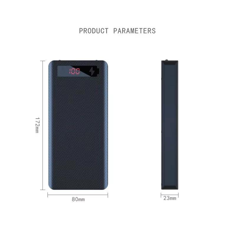 8-Slot DIY 18650 Battery Power Bank Case Digital Display 5V 21A Fast Charger Box for Travel Business Trip Use