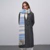 Maillard style new versatile warm thickened fringed plaid imitation cashmere scarf women's autumn and winter