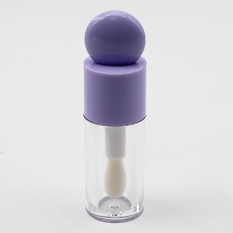 Heart-Shaped Lip Gloss Tube, 4ml - Transparent Spherical Lipstick Bottle for Decanting Lip Balm