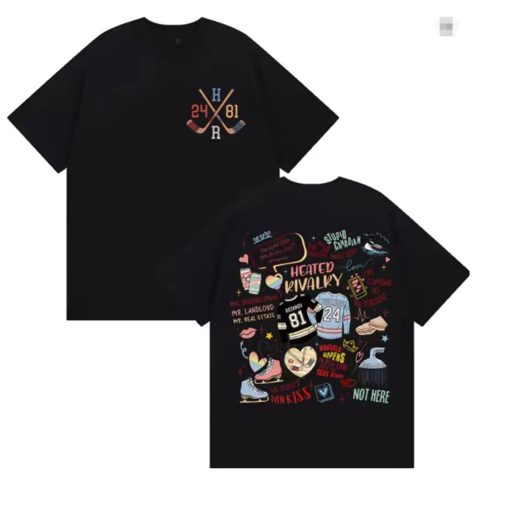 

Heated Rivalry Tshirt High Quality Cotton Top Women Unisex T Shirt Casual Tee Unisex Shane Hollander 24 Llya Rozanov 81Bos 4XL