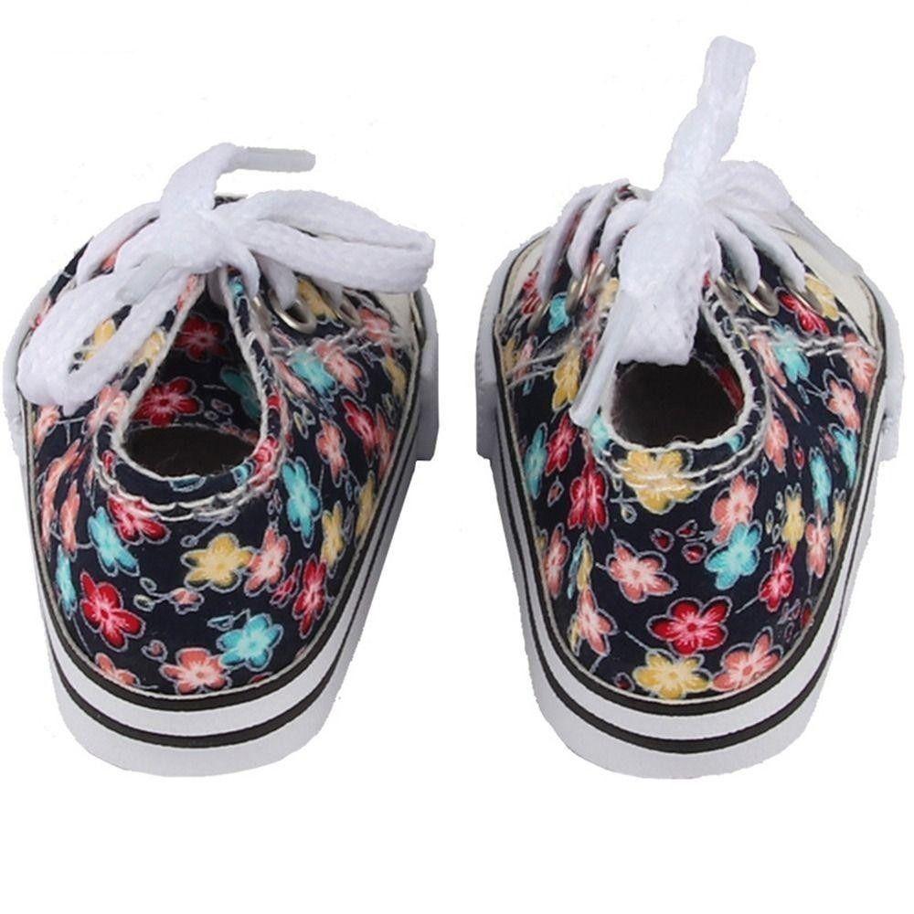 1 Pair Mini BJD Doll Shoes 7.5cm Doll Sneakers Sneakers Shoes Doll Canvas Shoes  DIY