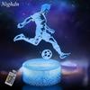 Nighdn 3D Nachtlichter Fußball LED Illusion Lampe USB Fernbedienung Nachtlicht Schlafzimmer Dekor Geburtstag Weihnachtsgeschenke für Kinder