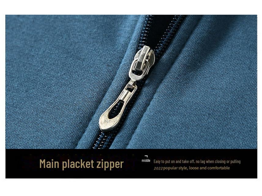 Pánský plyšový kardigan s kapucí – nová móda, podzim/zima, velká velikost, bunda volného střihu