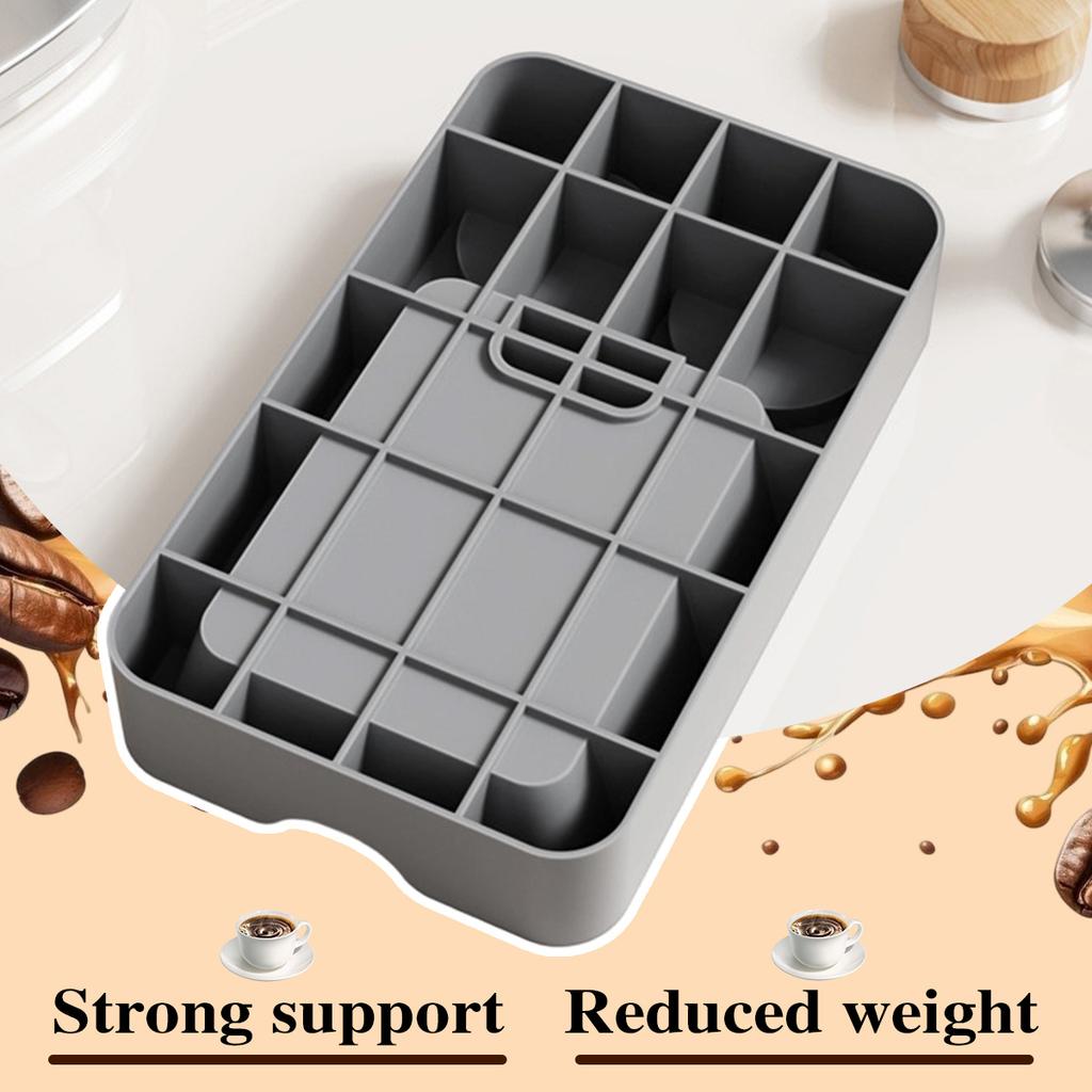 2 in 1 Espresso Tamping Station, Espresso Coffee Organizer Box Fit for Storage 51, 54, 58MM Espresso Tamper, Espresso Knock Box