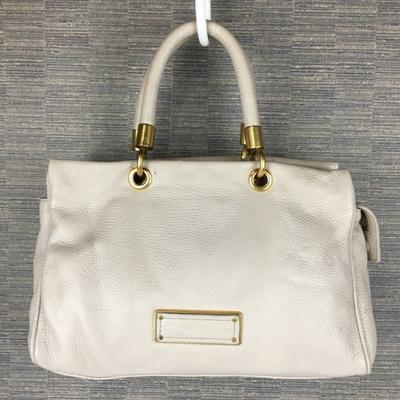 MARC BY Leather Handbag Beige Logo(USED)