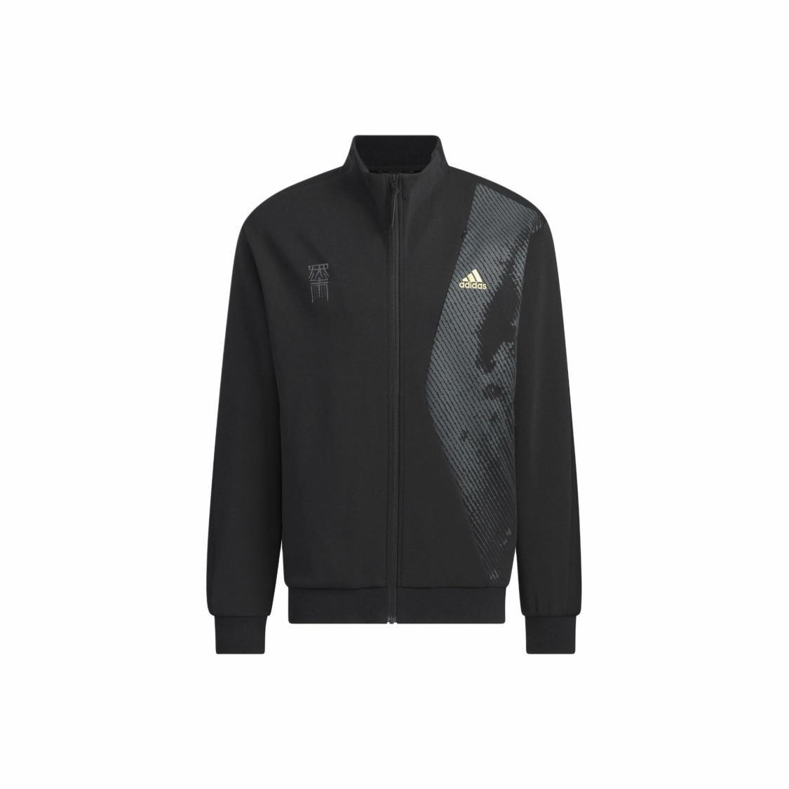 adidas x Qi Baishi Collaboration Sports Casual Long-Sleeve Jacket for Men, Black XL