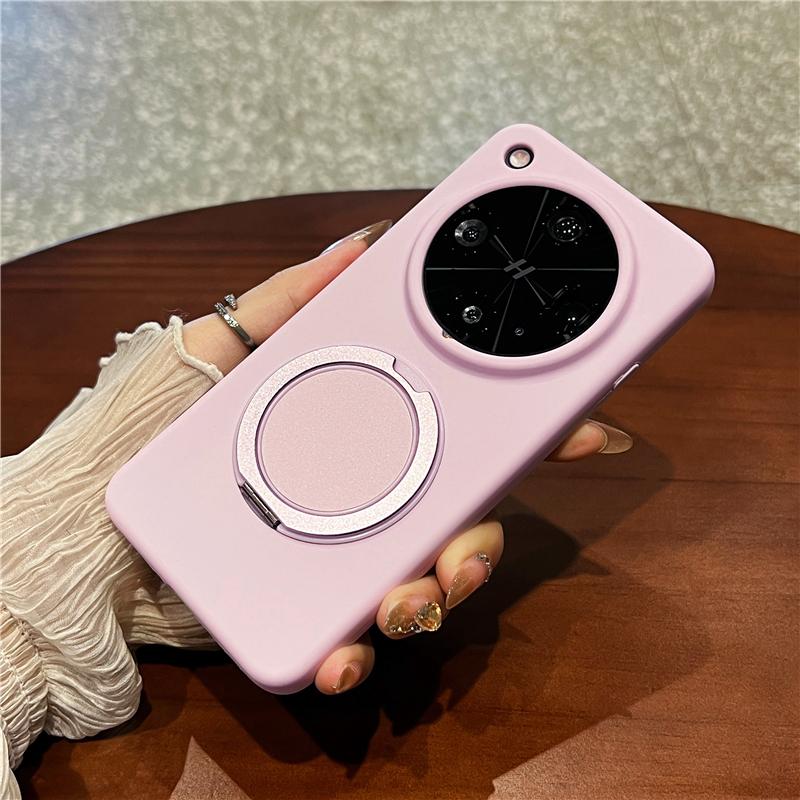 

Liquid Silicone Phone Case For OPPO Find X8 X8 Pro X8S X8 Ultra Metal Ring Stand Shockproof Protection Cover Fundas For Find X8