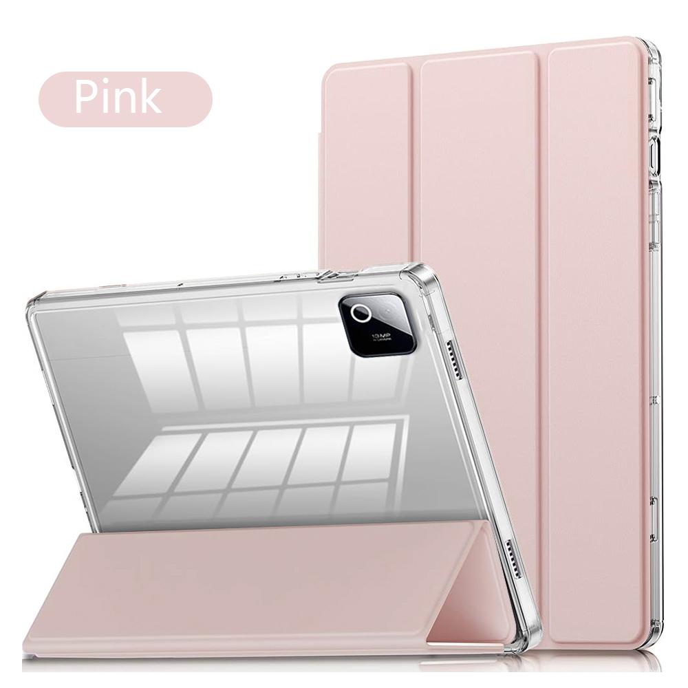 Unisex Auto Sleep/Wake Clear Crystal Tablet Case for Xiaomi Pad 7/7 Pro/8/8 Pro 11.2 Inch Transparent Back with Pen Slot Cover