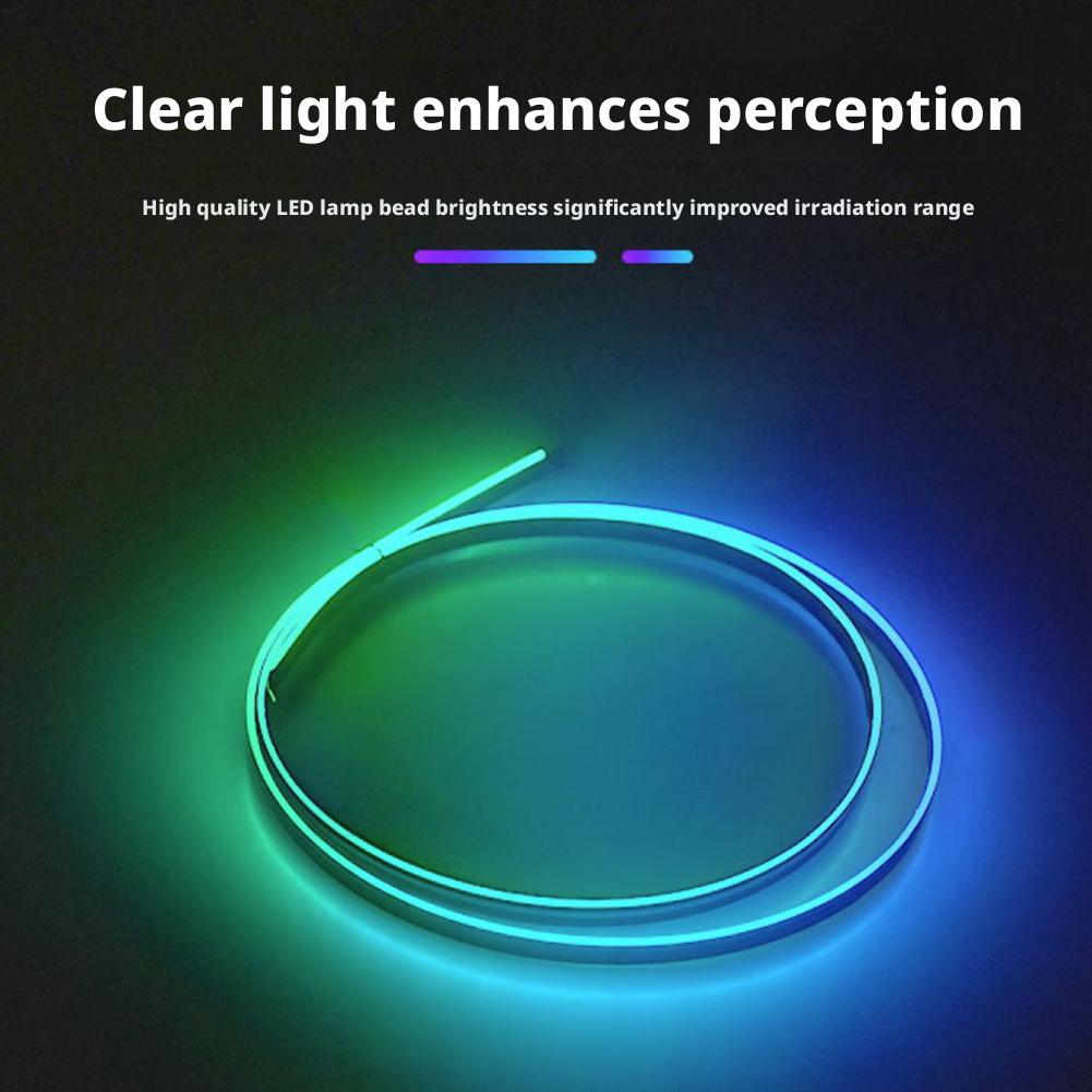 110cm Car LED Ambient Light 64 Colors USB Interior Decorative Light Strip Fit IOS And Android Hidden App Remote Control Atmosphe
