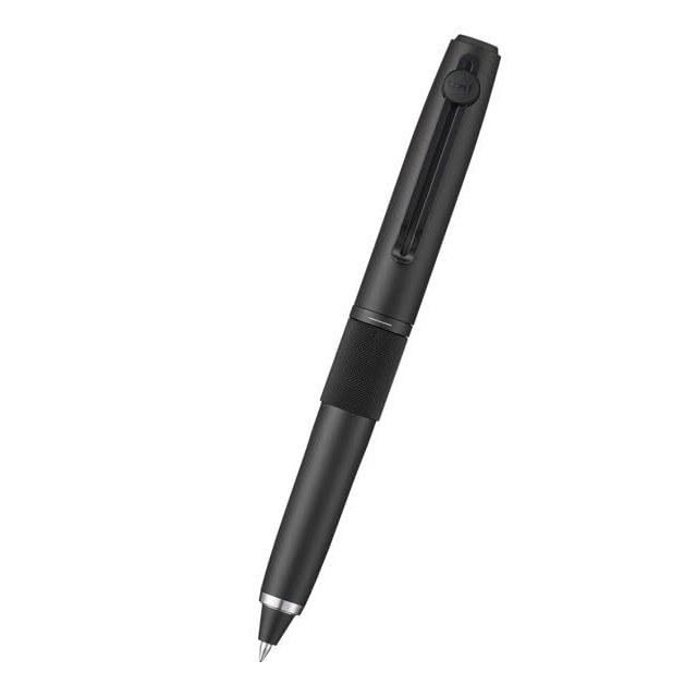 Uni-ball Zent Signature Model Rotating Retractable 3-Color Ballpoint Pen 0.5mm Metallic Black