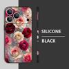 Oil Painting Rose Flowers Lanyard Case For iPhone 17 Pro Max Soft Silicone Cover For iPhone 16 Pro Max Funda iPhone 15 14 13 12 11 16E