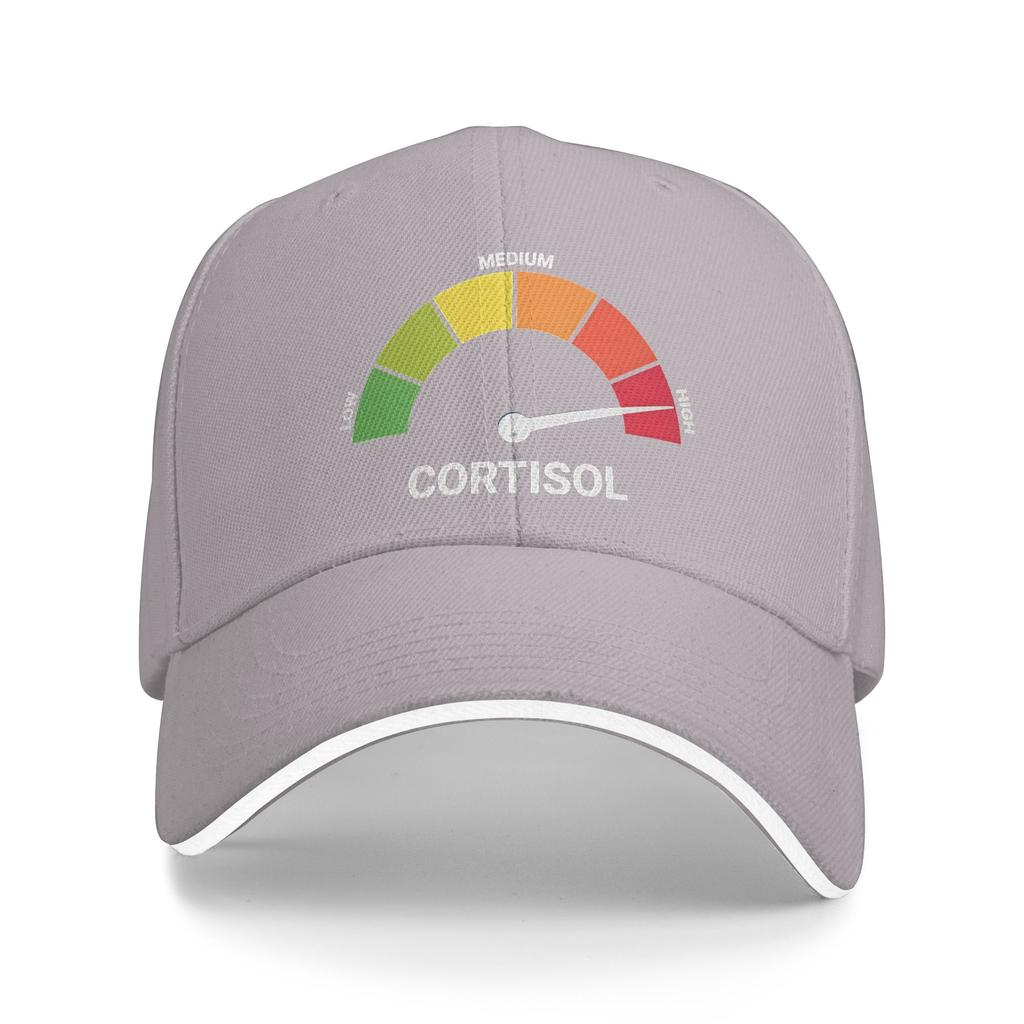 High Cortisol Funny Meme Baseball Cap  Y2k Cute Trucker Hat Summer Couple Women Tennis Skate Baseball Caps