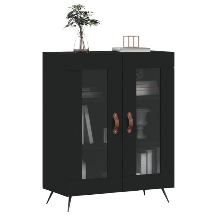 VidaXL Buffet noir 69,5x34x90 cm bois d'ingénierie 827757