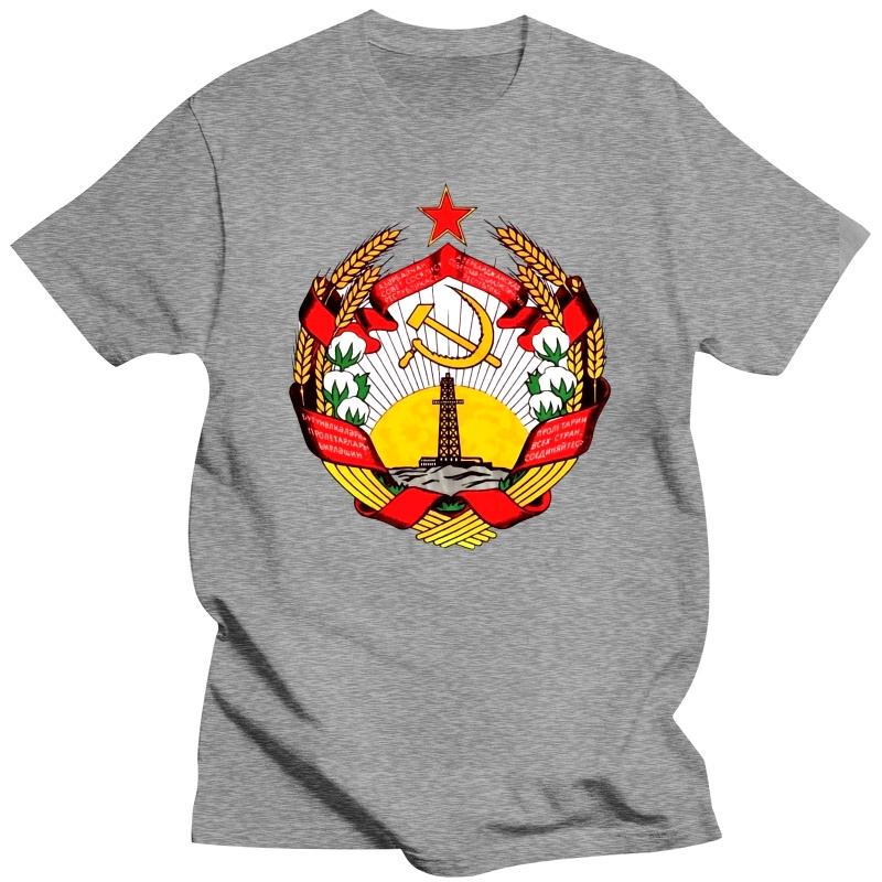 fashion black tshirts for male Cccp Coat Arms Azerbaijan Ssr tshirt Unisex T Shirt Unisex TSHIRT cotton t shirts